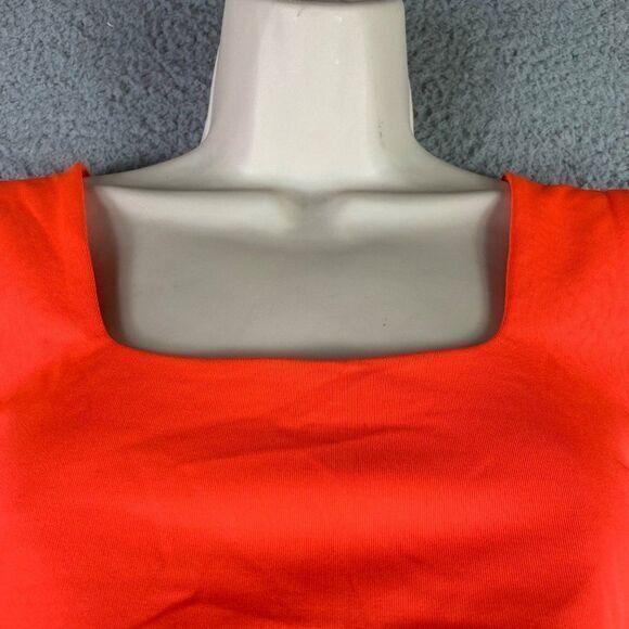 Fashion Nova Top Crop Orange Size Large Cropped Women's‎ Neon Sleeveless Stretch - Picture 8 of 11